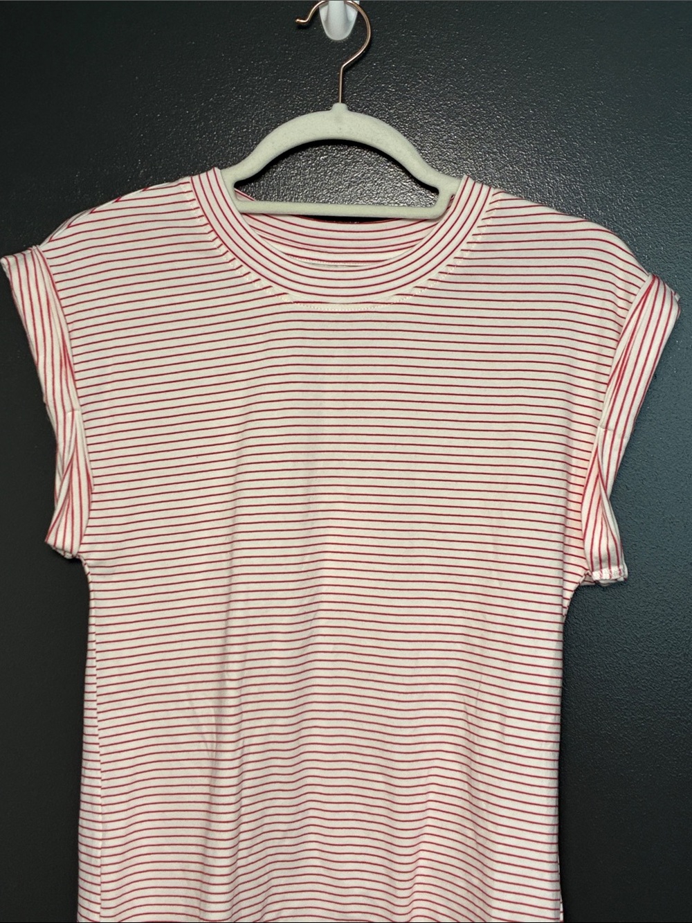 NWT Pistola Olivia white Ruby stripe Tee Shirt Sz S - Picture 7 of 10